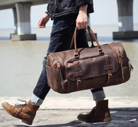 Marius – Donkerbruine Leren Reistas met Tijdloze Klasse