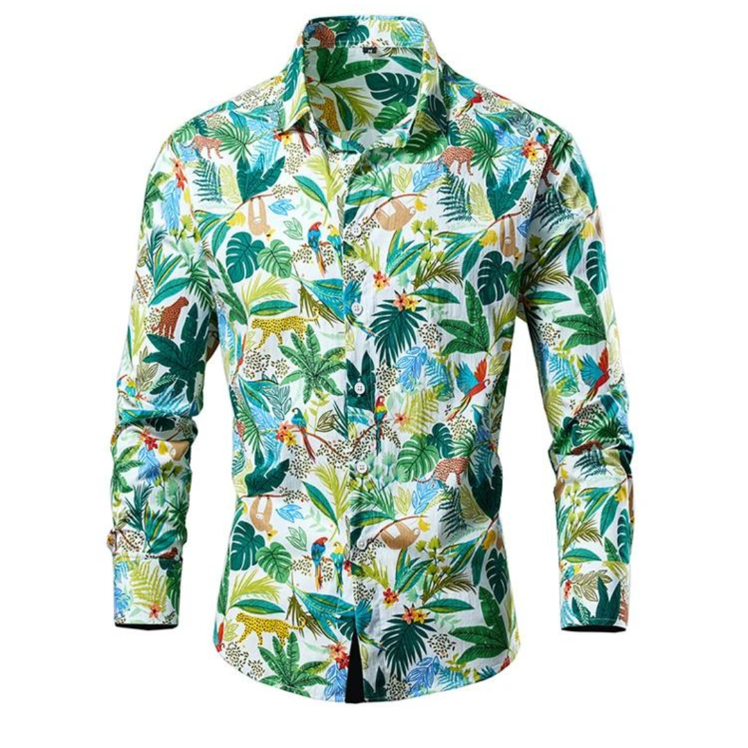 Jeriro – Hawaii Lente/Zomer Blouse Voor Heren Met Tropische Flair