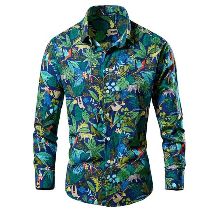 Jeriro – Hawaii Lente/Zomer Blouse Voor Heren Met Tropische Flair