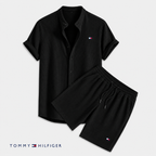 Tommy – Ensemble d’été pour homme avec chemise à manches courtes et short | 1 acheté = 1 offert