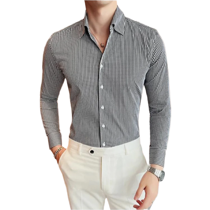 Niko – Geruite Zomerblouse Voor Heren Met Stijlvolle Pasvorm