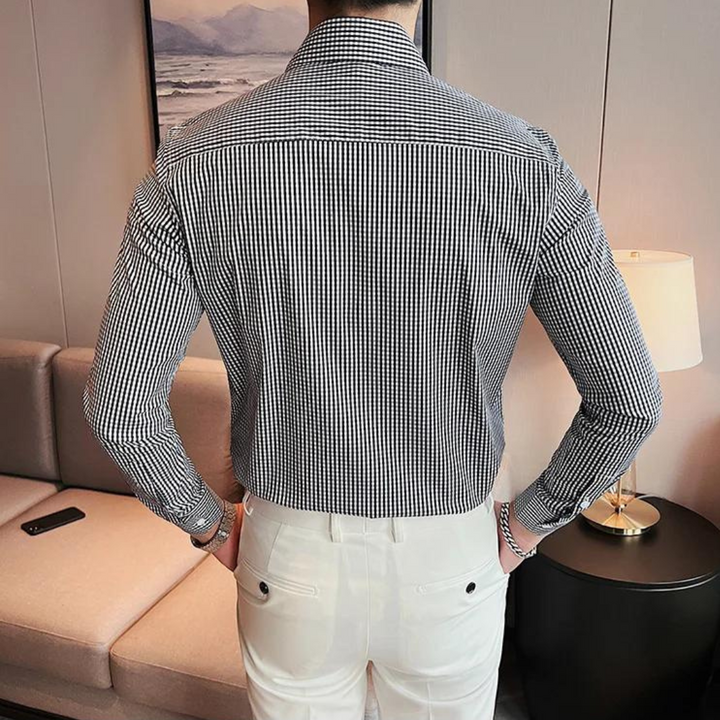 Niko – Geruite Zomerblouse Voor Heren Met Stijlvolle Pasvorm