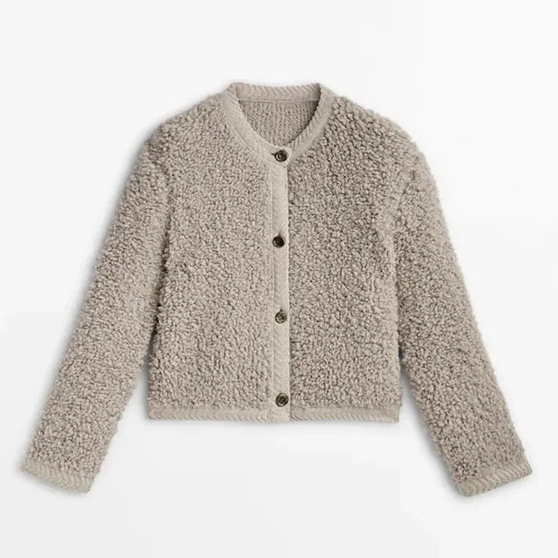 Meliora Teddy Cardigan – Warme Damesvest met Tijdloze Elegantie