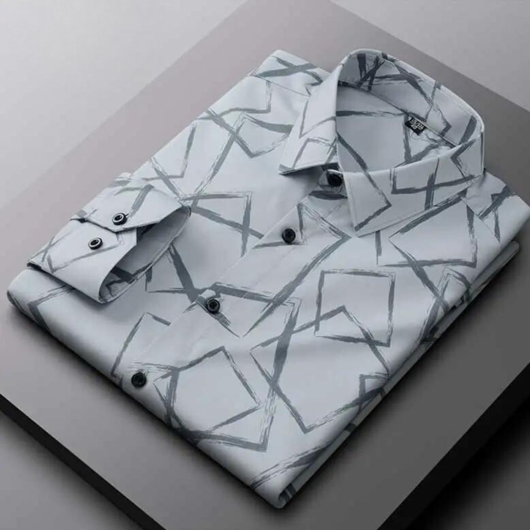 Madox Wedding Blouse voor Heren – Stijlvolle Bloemenblouse voor Bruiloften en Speciale Gelegenheden