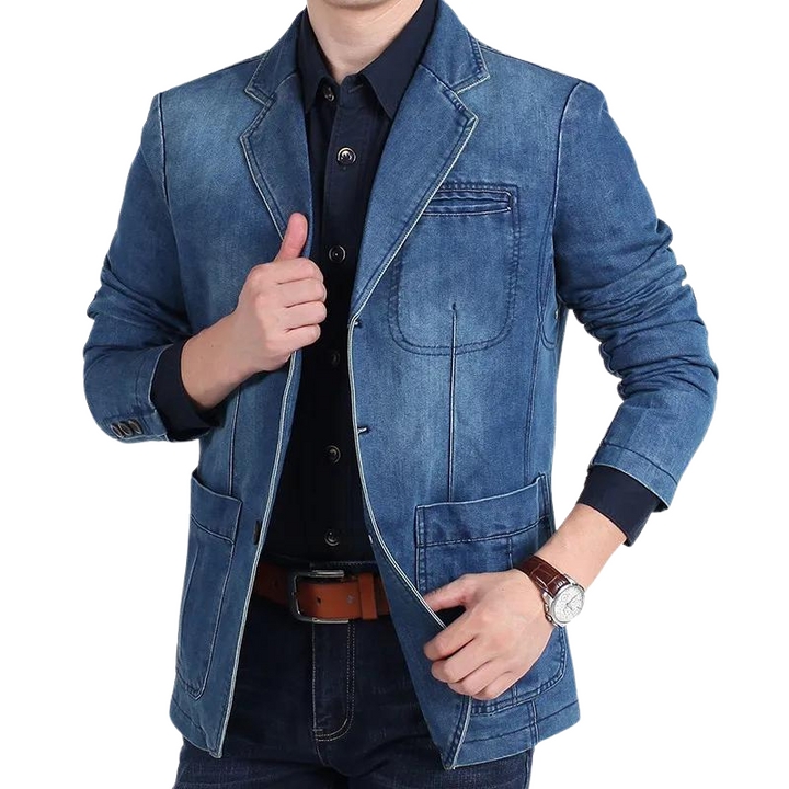 Wynter Denim Blazer voor Heren – Lente Blazer met Moderne Twist en Tijdloze Klasse