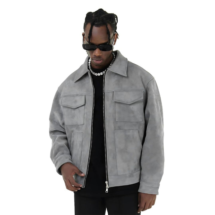 Luxe Suède Jas met Vintage Touch – Retro Stijl, Moderne Klasse