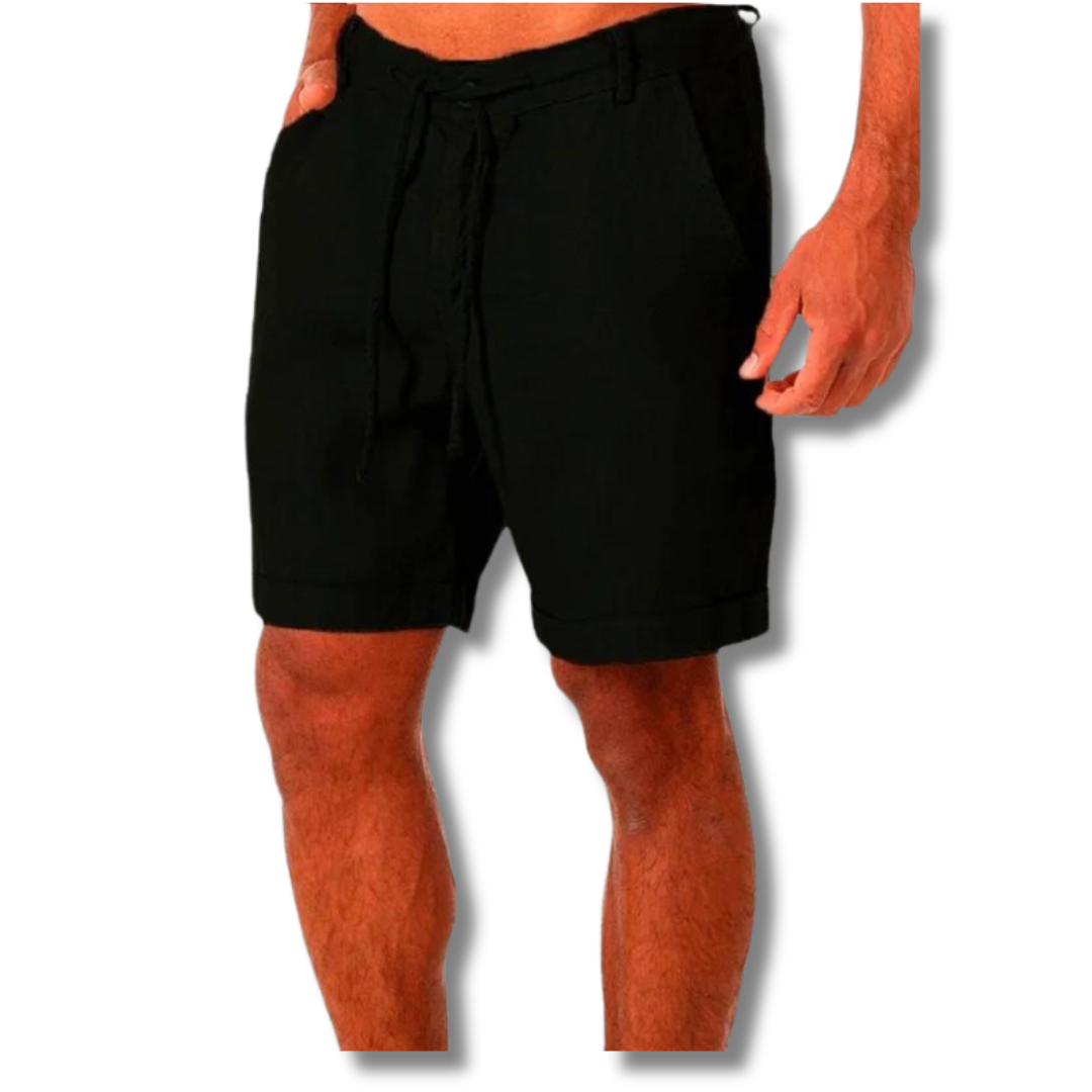 Marius linnen korte broek voor mannen – lichtgewicht zomershort met ademend comfort en tijdloos design