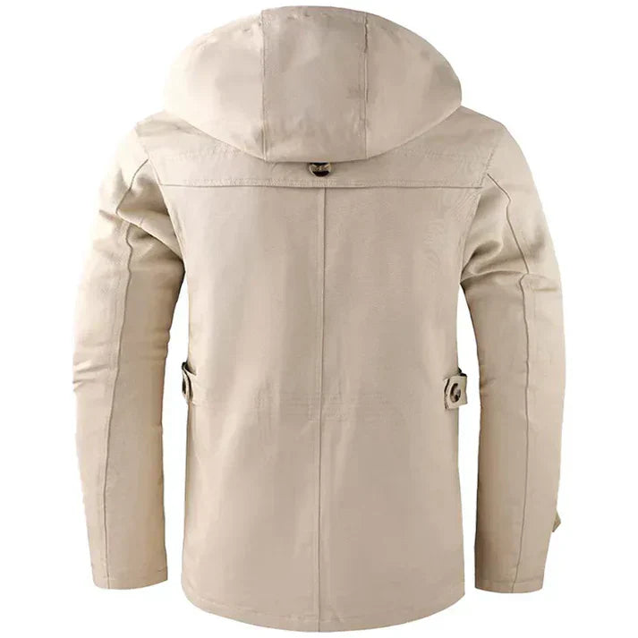 Leif heren outdoor jas – waterafstotende jas met warme voering en afneembare capuchon