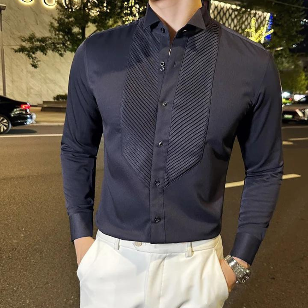 Taras – Trouwblouse Met Stropdas Voor Heren Met Tijdloze Elegantie