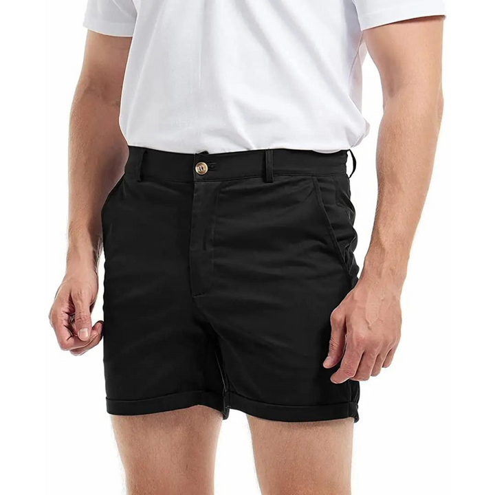 Omar – Slim Fit Korte Zomer Chino (5 inch) Voor Mannen Met Moderne Uitstraling