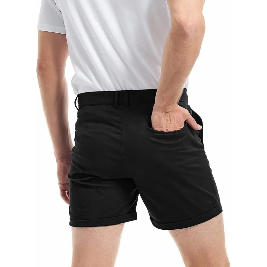 Omar – Slim Fit Korte Zomer Chino (5 inch) Voor Mannen Met Moderne Uitstraling