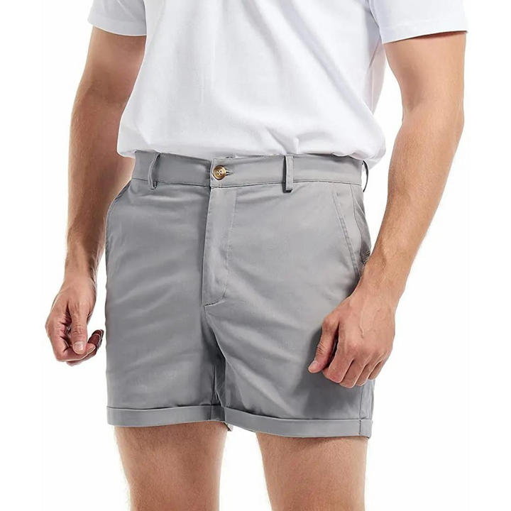 Omar – Slim Fit Korte Zomer Chino (5 inch) Voor Mannen Met Moderne Uitstraling