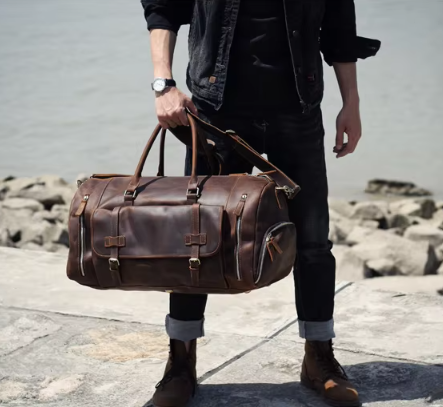 Marius – Donkerbruine Leren Reistas met Tijdloze Klasse