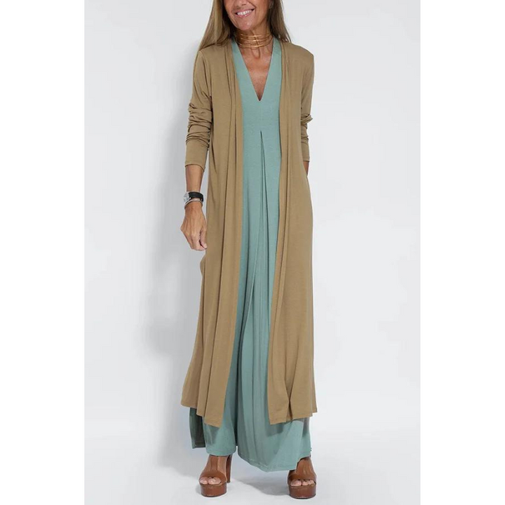 Kendra – Zwierige Jurk Met Bijpassend Vest Voor Een Tijdloos Chique Look