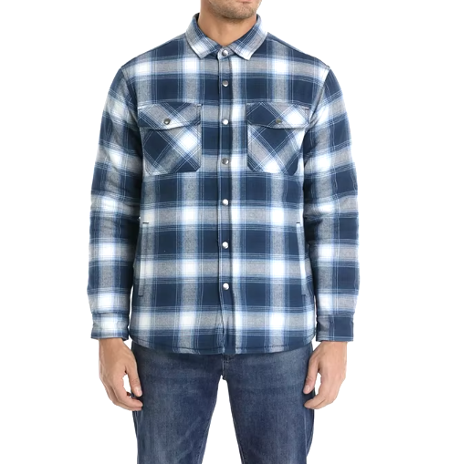 Geruite Herenjas met Voering – Warme Overshirt Jas met Ruitpatroon en Ritssluiting