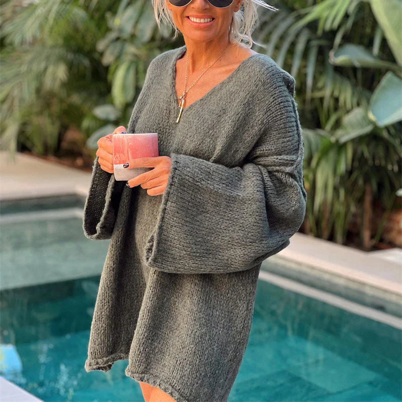 Yara dames trui – warme gebreide sweater met elegante pasvorm