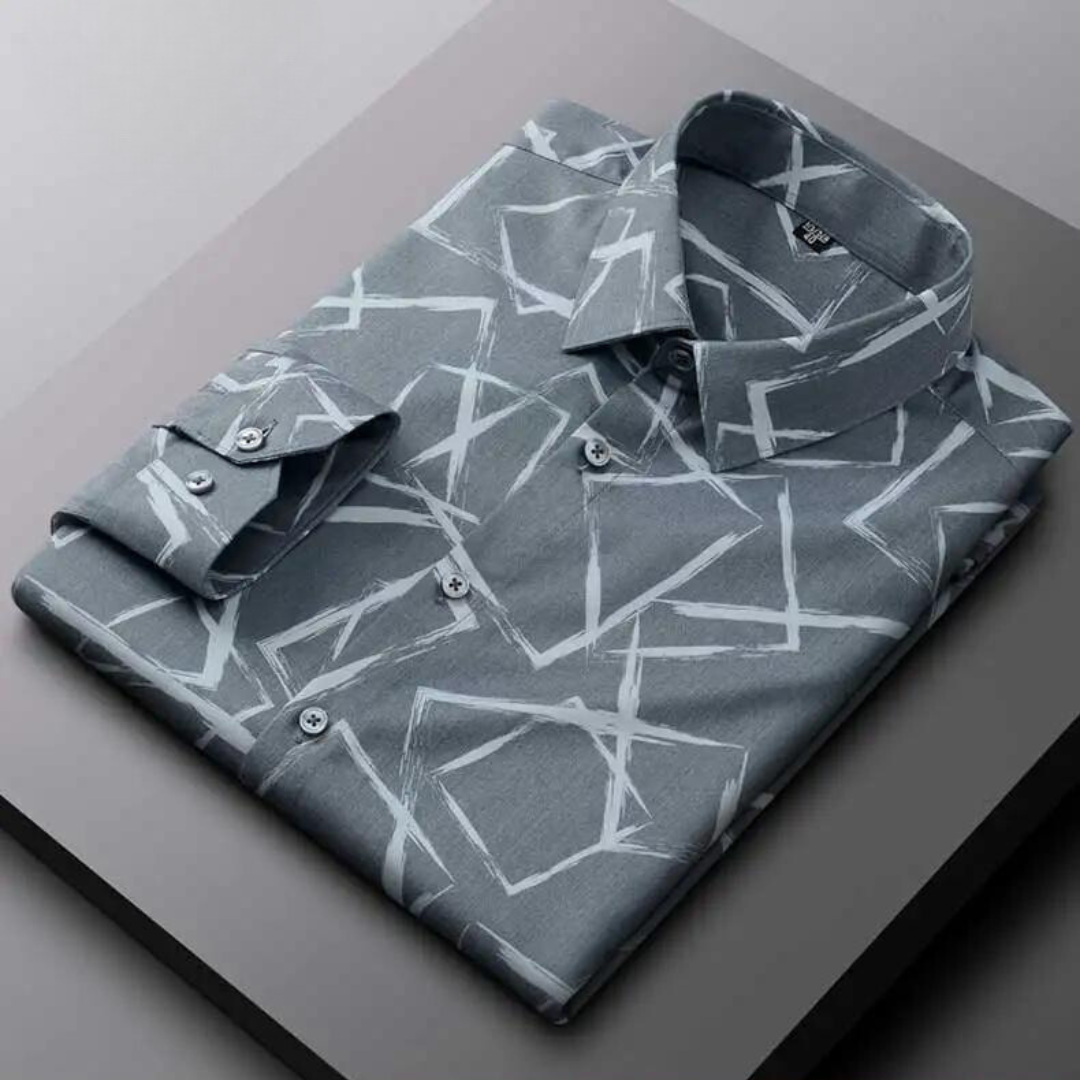 Madox Wedding Blouse voor Heren – Stijlvolle Bloemenblouse voor Bruiloften en Speciale Gelegenheden