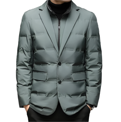 Heren Blazer Donsjas – Elegante Winterjas met Slank Silhouet