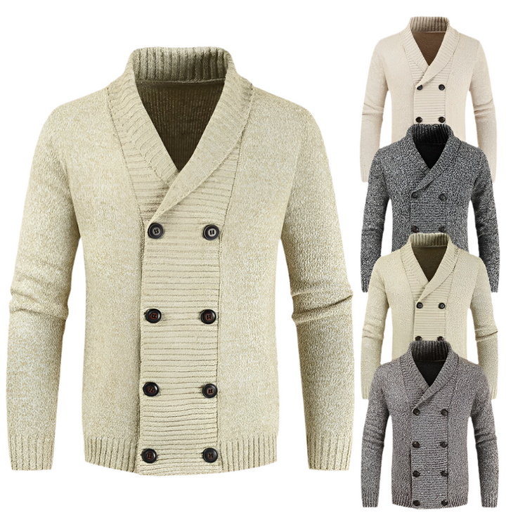 Harrison Schouderkraag Cardigan – Klassieke Warmte in Moderne Stijl