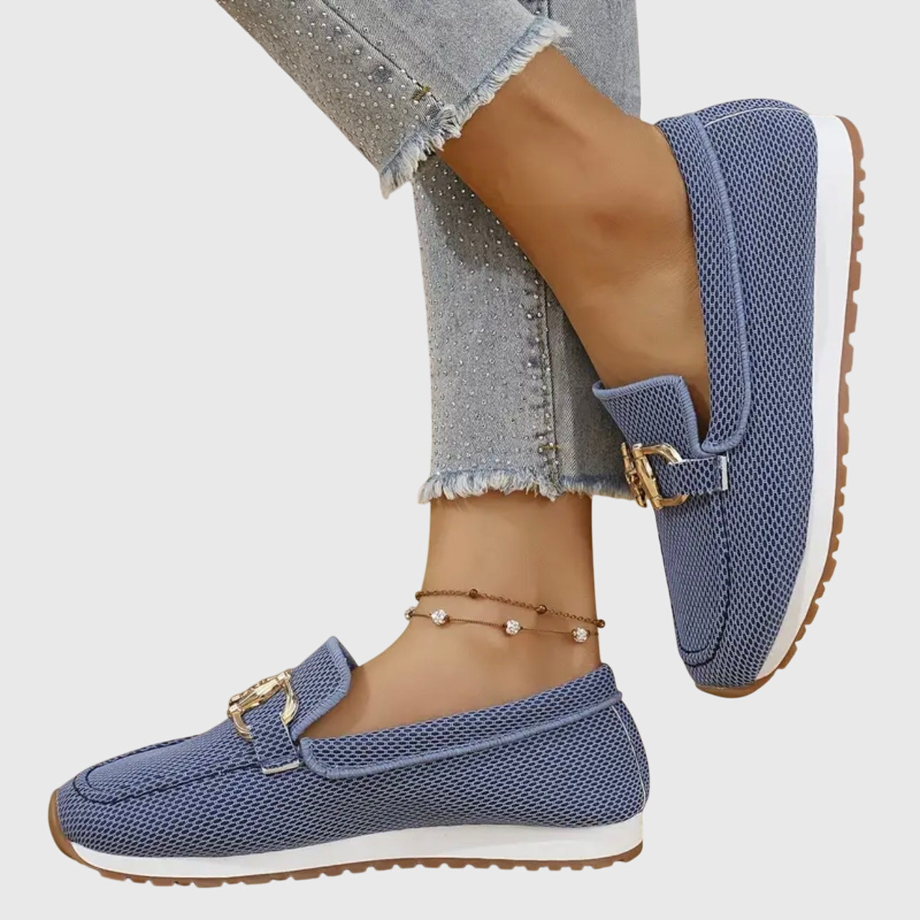 Ambre – Chaussures à bout rond avec boucle et semelle légère