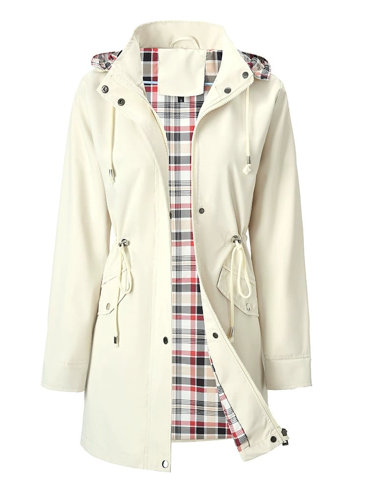 Marinne | Veste 3-en-1 Imperméable à Carreaux