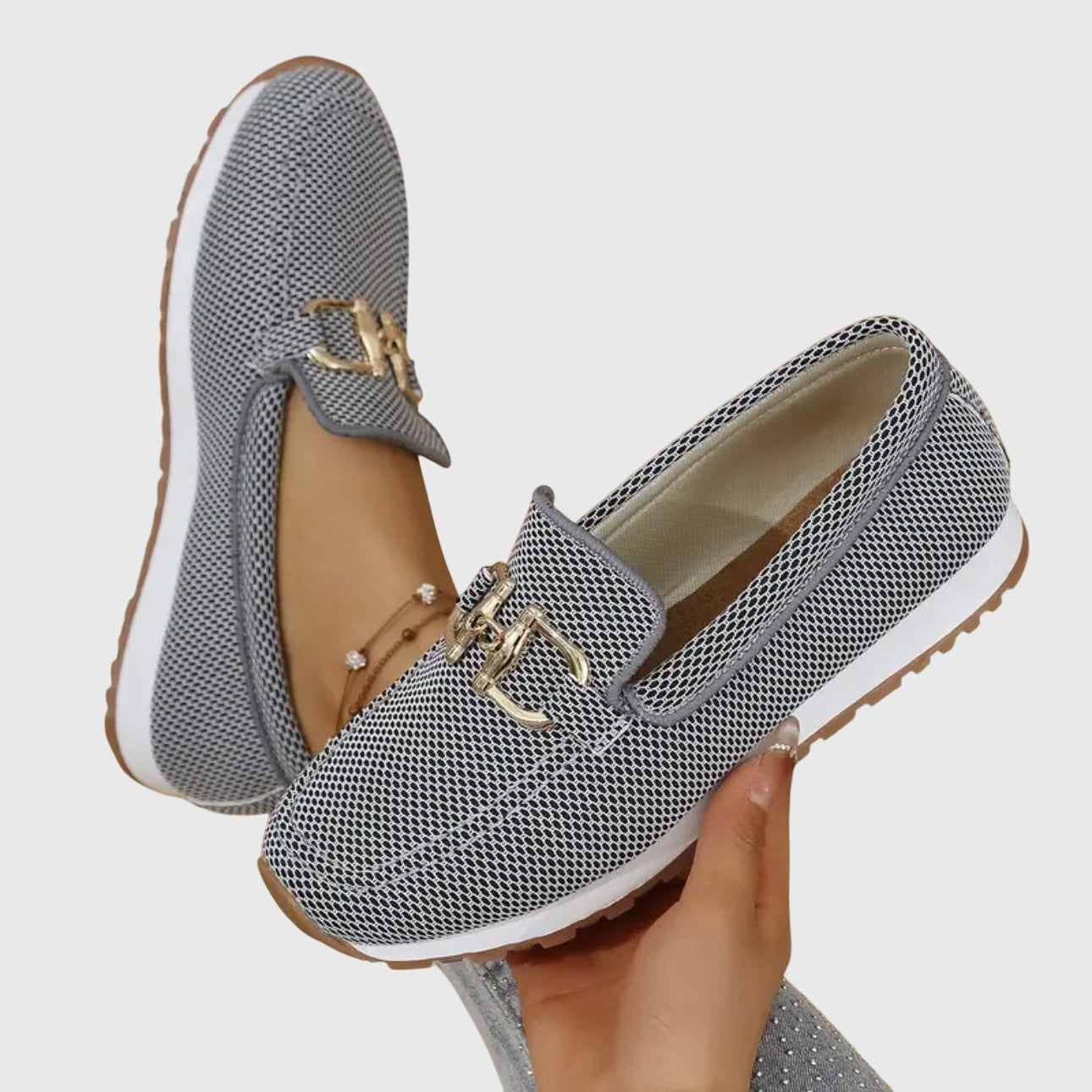 Ambre – Chaussures à bout rond avec boucle et semelle légère