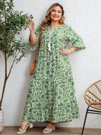 Azélie | Robe Longue Fleurie (Grande Taille)