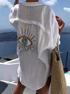 Séréna | Chemise Longue Brodée en Coton