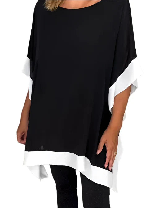 Kaye Top – Stijlvolle Flair en Comfort in Eén