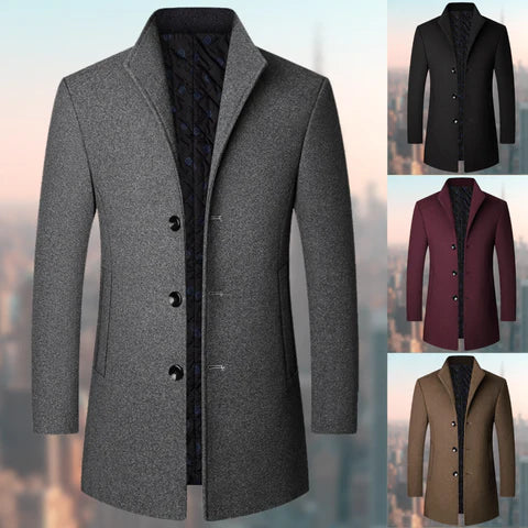 Elvian Wintermantel Heren – Elegante Lange Jas met Tijdloos Design