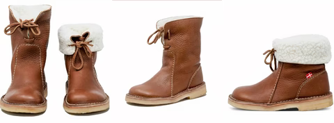 Gaia Leren Dameslaarzen – Waterdichte Winterlaarzen met Wolvoering en Omkeerbare Zool