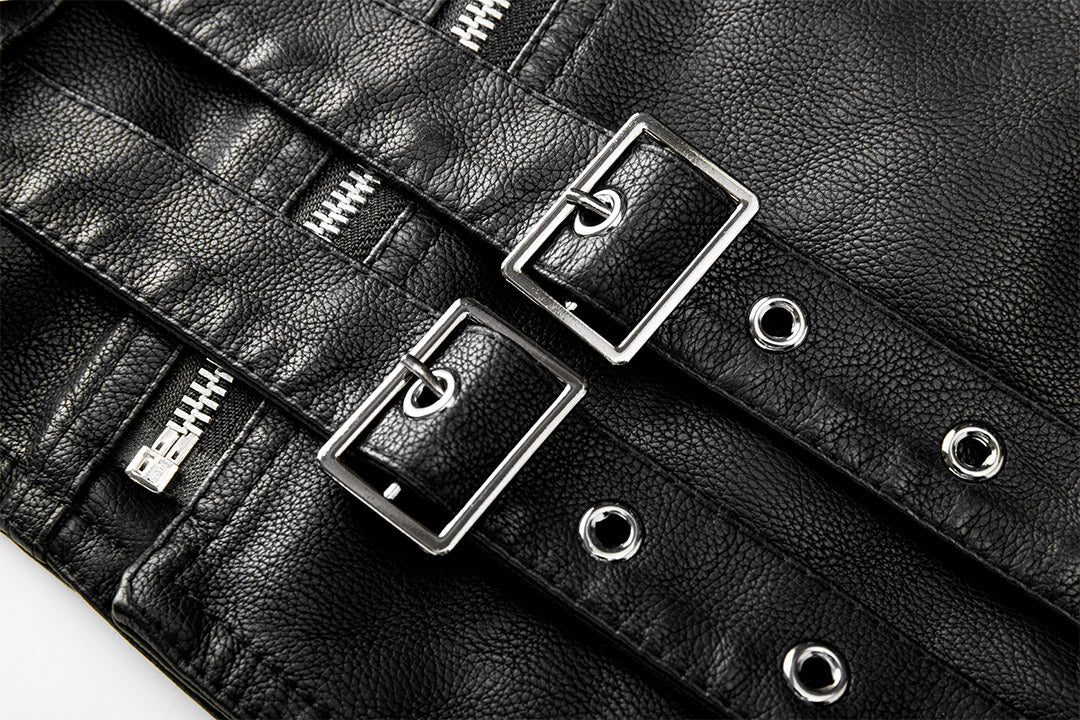 Arthur Leren Herenjas Boulevard – waterdichte PU-jas met verstelbare details en vintage afwerking