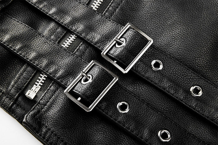 Arthur Leren Herenjas Boulevard – waterdichte PU-jas met verstelbare details en vintage afwerking