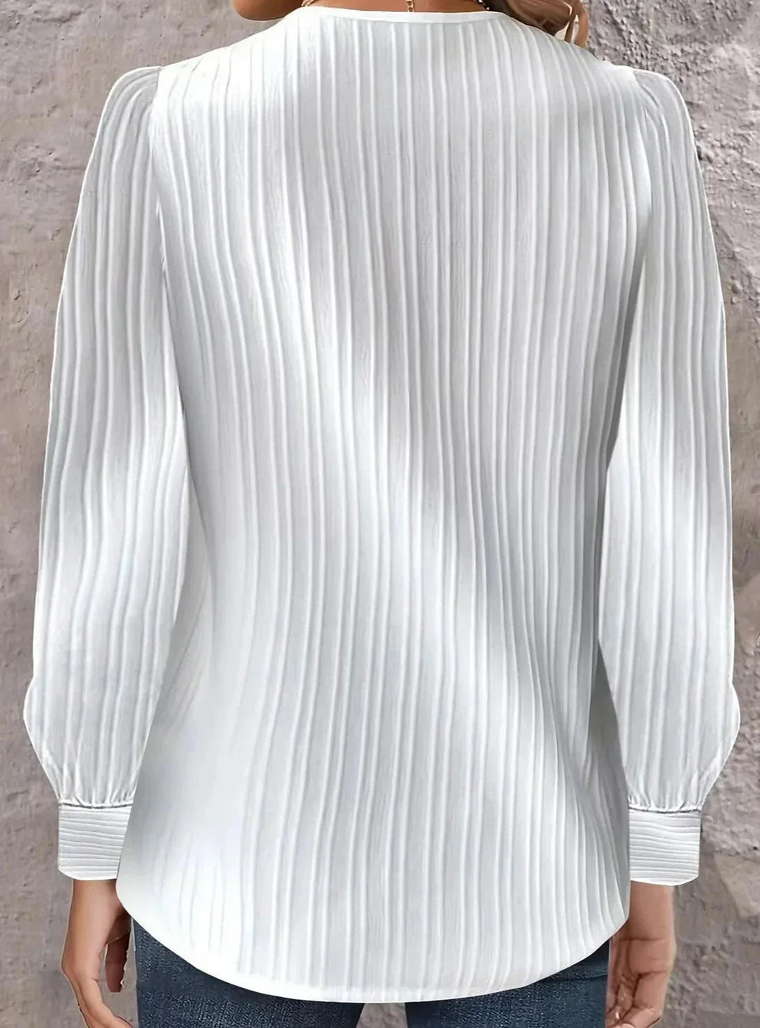 Archie dames blouse – elegante glanzende blouse met losse pasvorm