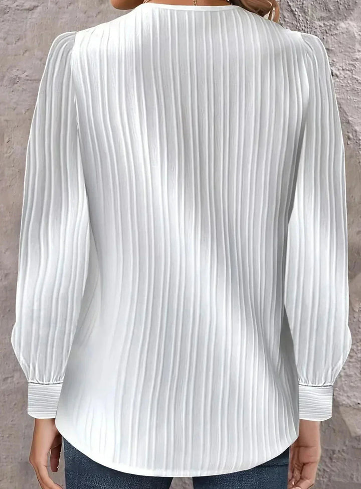 Archie dames blouse – elegante glanzende blouse met losse pasvorm