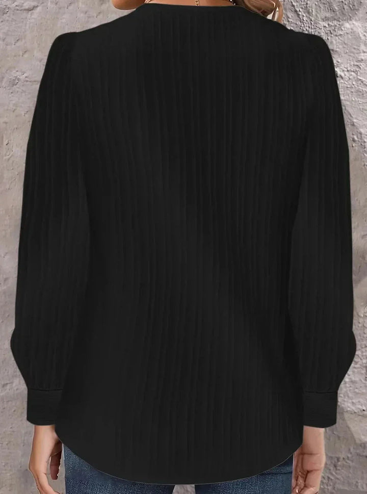 Archie dames blouse – elegante glanzende blouse met losse pasvorm