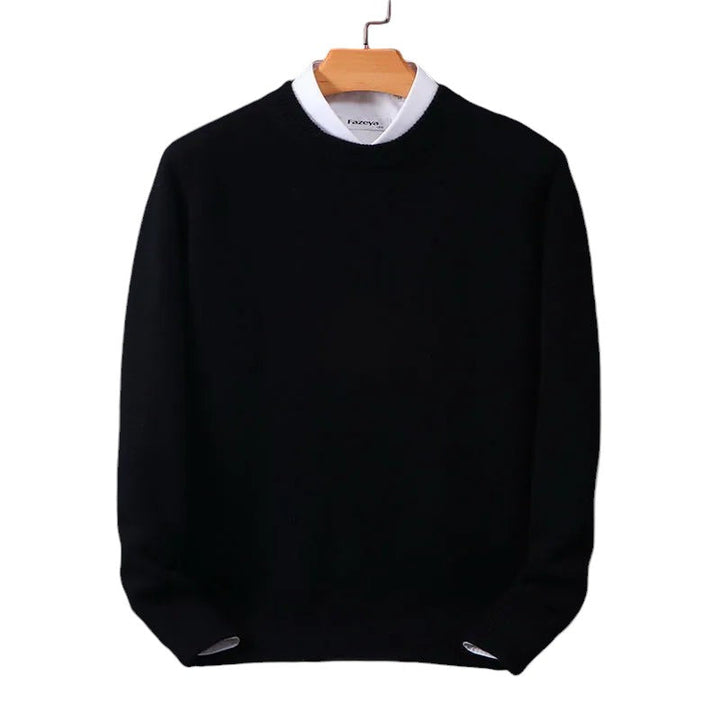 Axel Soft Knit Crewneck Sweater – Tijdloze Herentrui met Luxe Comfort en Verfijnde Pasvorm