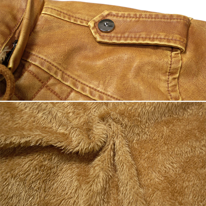 Bartholomew Herenjas – Luxe PU-Leren Jas met Afneembare Capuchon en Duurzame Afwerking