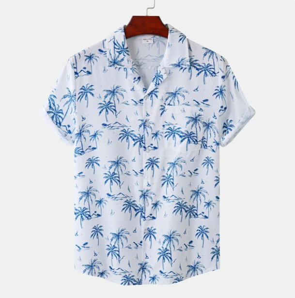 Jerry - Hawaii Surf Bloemen Blouse Voor Heren