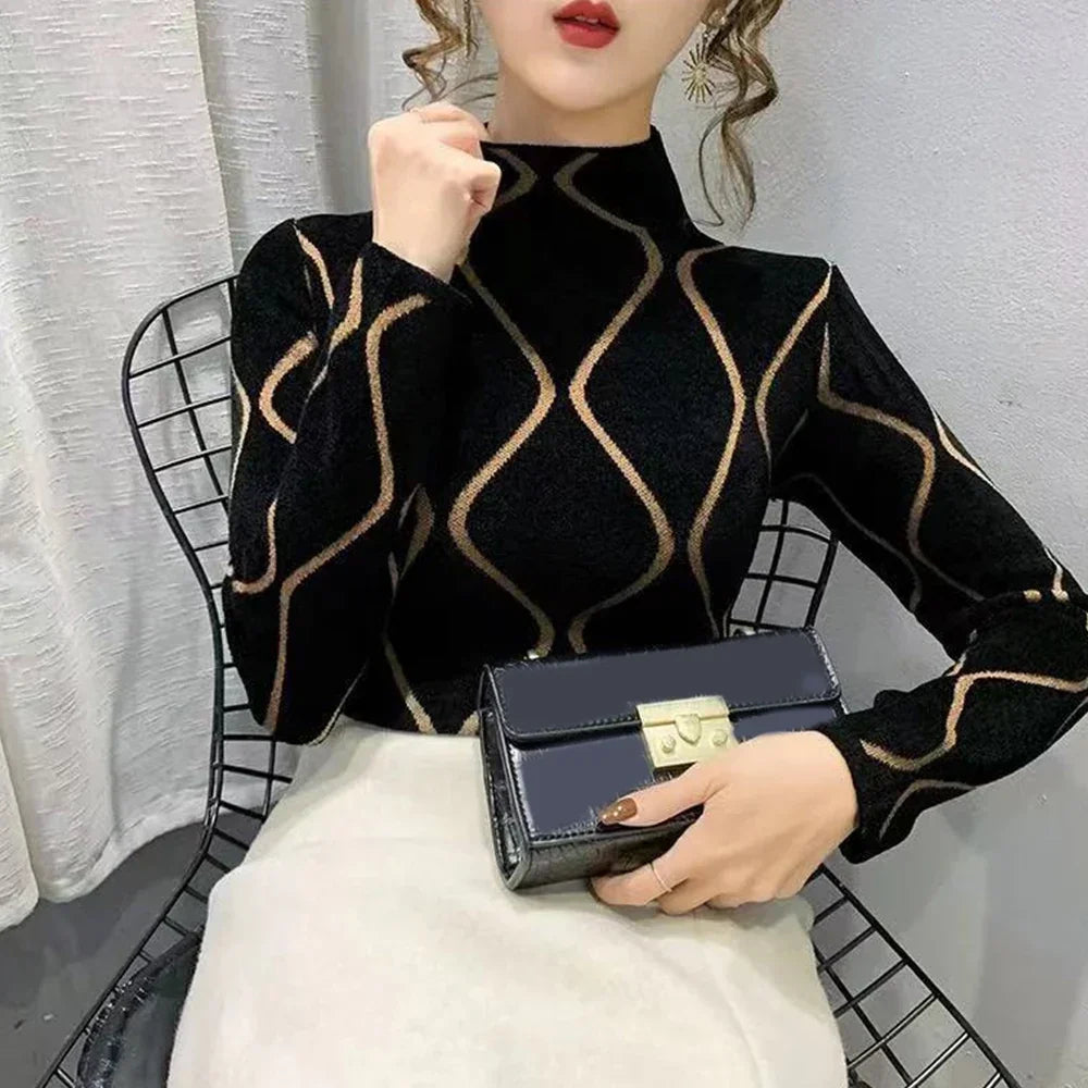 Bella Pullover – warme dames trui met elegante pasvorm en dikke stof voor de winter