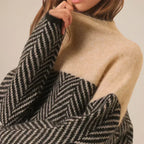 Agathe | Pull à Col Roulé Chevron