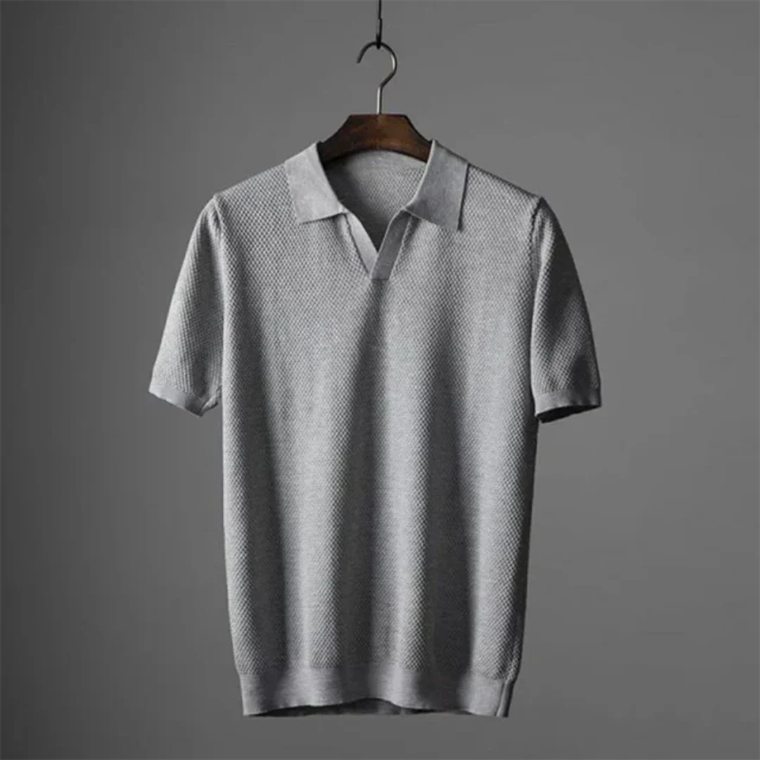 Mason – Heren Polo Met V-Neck Voor Stijlvolle Verfijning Elke Dag