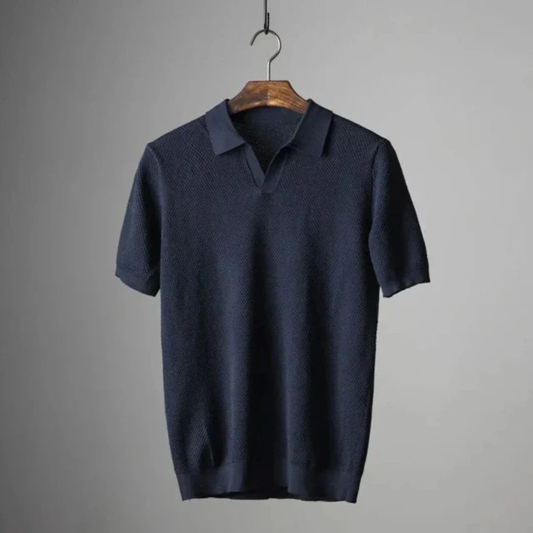 Mason – Heren Polo Met V-Neck Voor Stijlvolle Verfijning Elke Dag