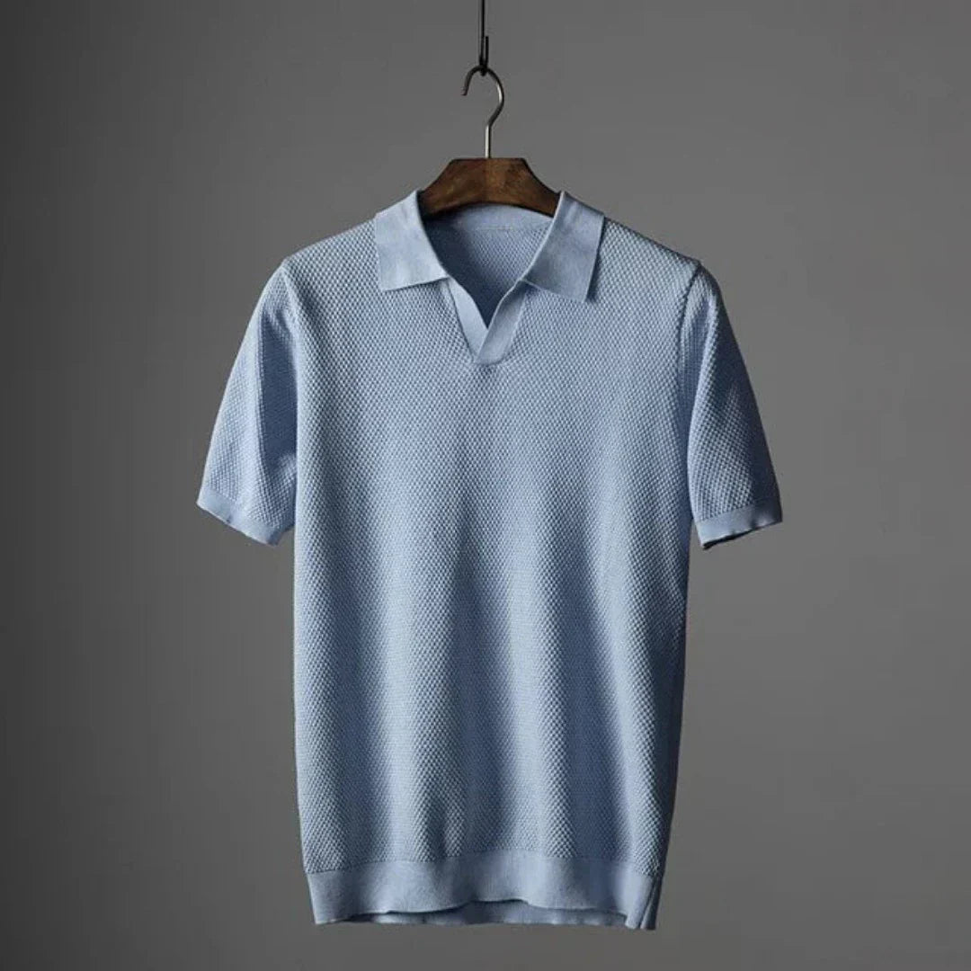 Mason – Heren Polo Met V-Neck Voor Stijlvolle Verfijning Elke Dag