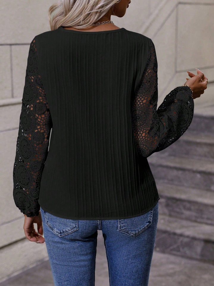 Carmela dames top met V-hals – elegante blouse van hoogwaardige stof