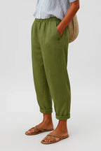 Laira | Pantalon Fluide Léger Style Lin