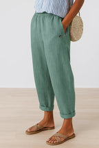 Laira | Pantalon Fluide Léger Style Lin