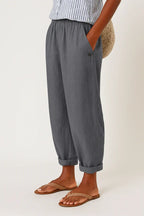 Laira | Pantalon Fluide Léger Style Lin