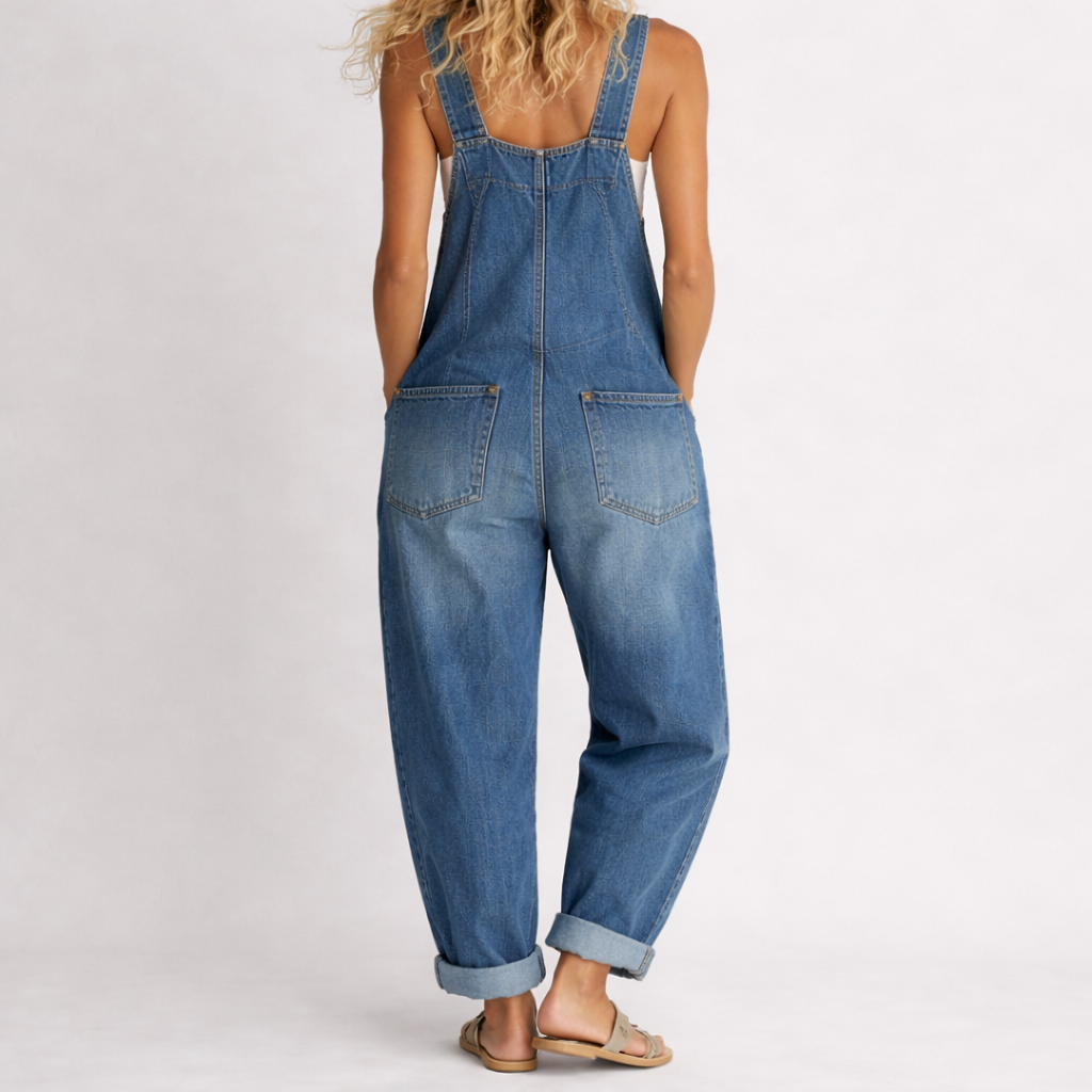 Rocio | Salopette en Denim Fluide à Bretelles Ajustables