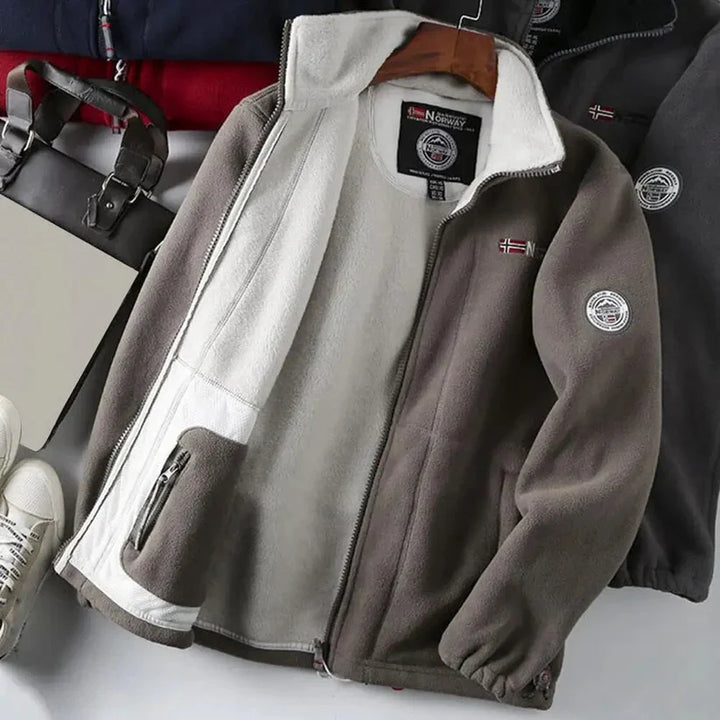 Kaelen Fleece Herenjas – Stijlvolle Winterjas met Lantern Mouwen